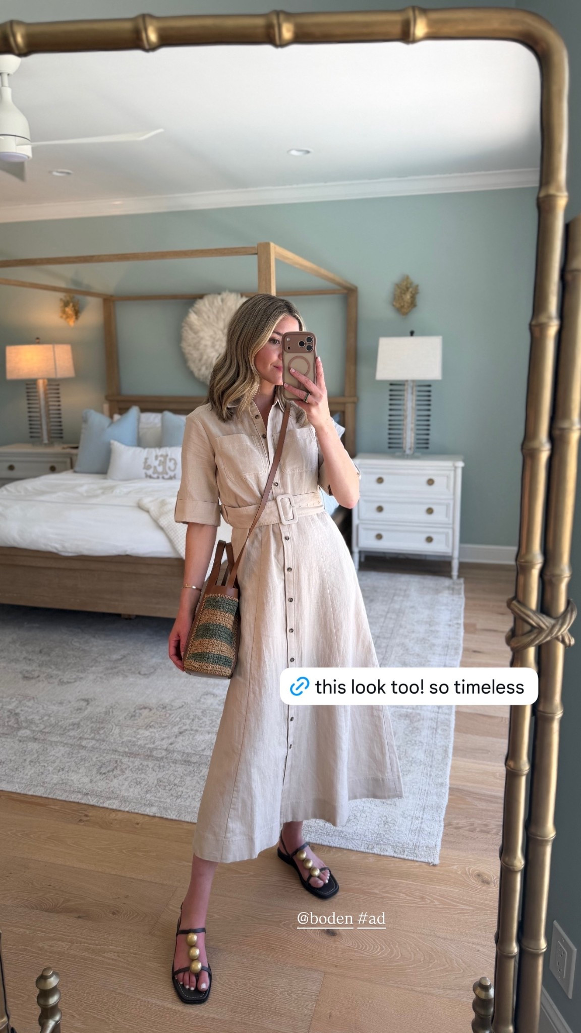 the boden ora linen blend shirt dress in coffee is so flattering and effortless… lightweight, breathable, and the kind of silhouette that just works for everything from running around to dinner plans. I love that it feels polished without trying too hard. one of those staples you’ll have on repeat all season long ✨

wearing a size 2!

#LTKSeasonal #LTKootd