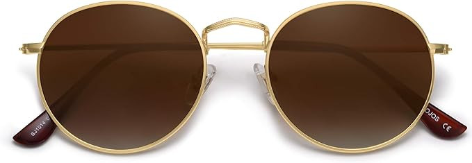 SOJOS Small Round Polarized Sunglasses for Women Men Classic Vintage Retro Shades UV400 SJ1014 | Amazon (US)