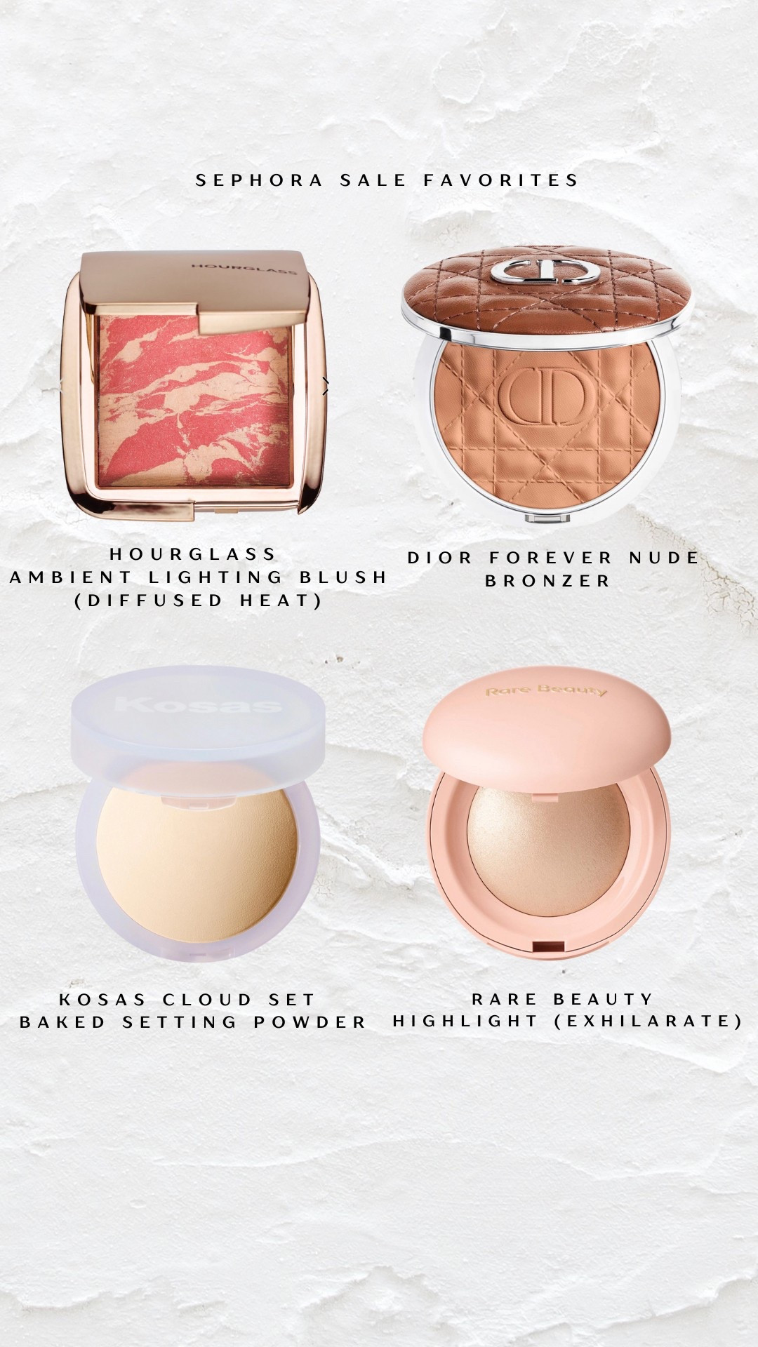 The Sephora Sale starts 4/4 and these are some of my favorite powdered products that I highly recommend getting during the sale! It is definitely the time to stock up on products you love and try products you have always wanted to try! 


Sephora Sale Dates 
4/4 - 4-14 VIB Rouge 20% 
4/8-4/14 VIB 15% 
Insider 4/8-4-14 10% off 

#sephora #sephorasale #beautyfavorites

#LTKSaleAlert #LTKFindsUnder50 #LTKBeauty