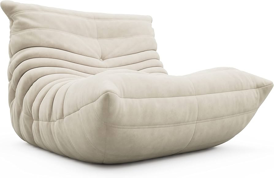 VOMXUF Sofa, Oversized Armless Fireside Chair, Soft Suede Floor Lounge Chair Lazy Sofa Accent Cha... | Amazon (US)