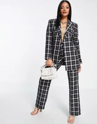 ASOS DESIGN 70s double breasted suit in check | ASOS (Global)