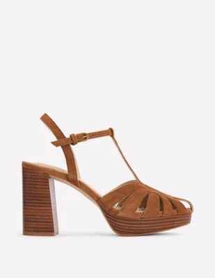 Boden Women's Platform Cage Sandals in Brown | Size 37 | Boden (US)
