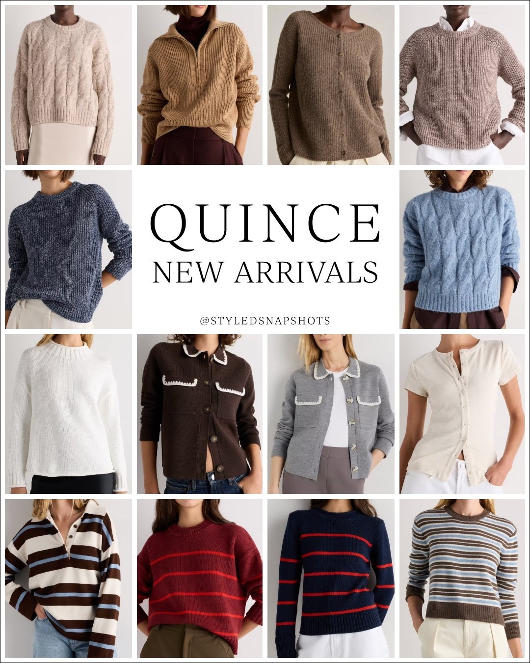 Sweater weather! Rounded up new arrivals from quince. I recently ordered the beige cable knit alpaca sweater and cannot get over how good it is! Just like my Jenni Kayne one but for much less 

fall sweater, cashmere, winter sweater