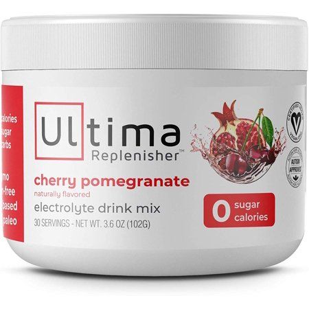 Ultima Replenisher Electrolyte Hydration Mix Cherry Pomegranate 30 Serving Canister - Sugar-Free 0 C | Walmart (US)