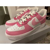 Pink Multicolored Custom Nike Air Force 1/ Colorblock Handpainted 1/Sneaker | Etsy (US)