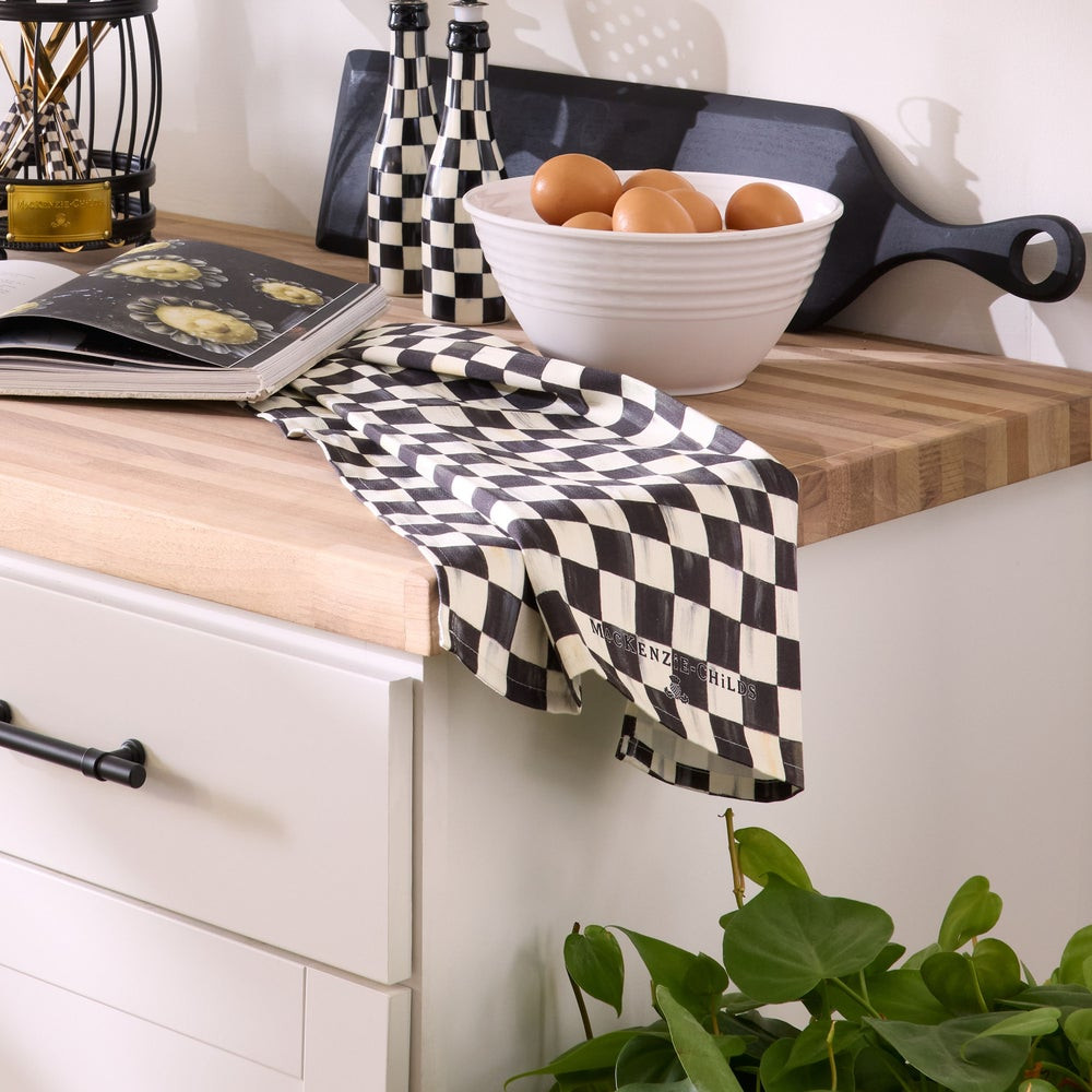 Check Printed Dish Towel | MacKenzie-Childs