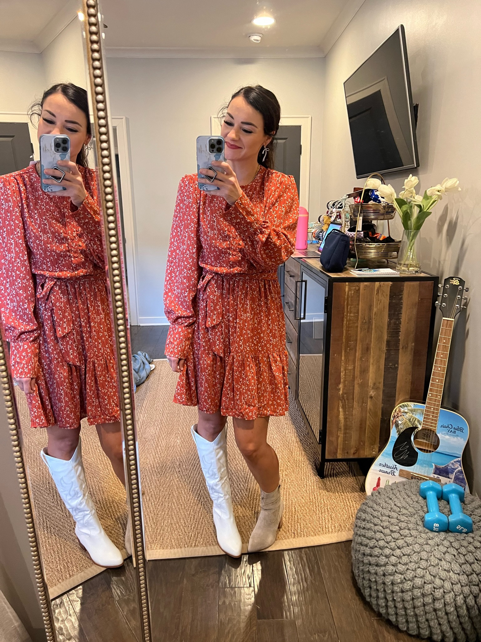 Fall dresses under $100 // fall outfits // LOFT dresses are on sale for 25% off with code WANT! My dress fits true to size! 

#LTKunder100 #LTKSeasonal #LTKCon