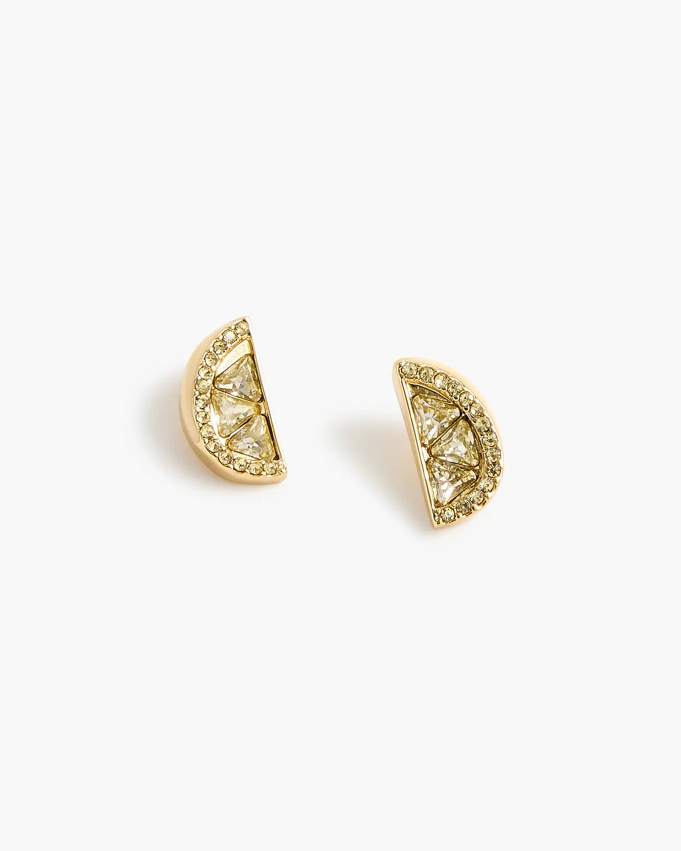 Lemon pavé stud earrings | J.Crew Factory