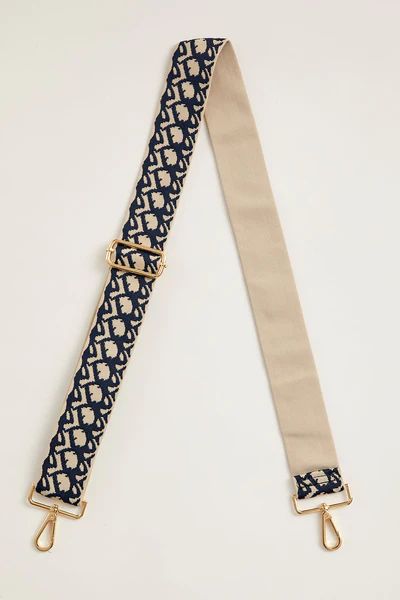 Navy Beige Wave Bag Strap | Social Threads