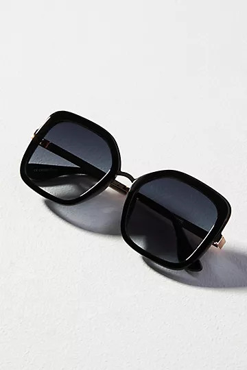 Oversized Square Metal Sunglasses | Anthropologie (US)