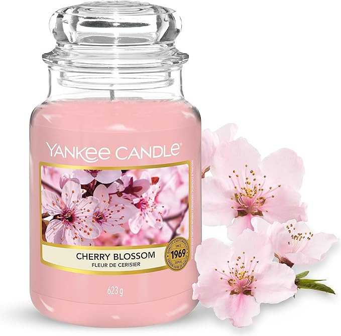 Yankee Candle Scented Candle | Cherry Blossom Large Jar Candle | Long Burning Candles: up to 150 ... | Amazon (UK)