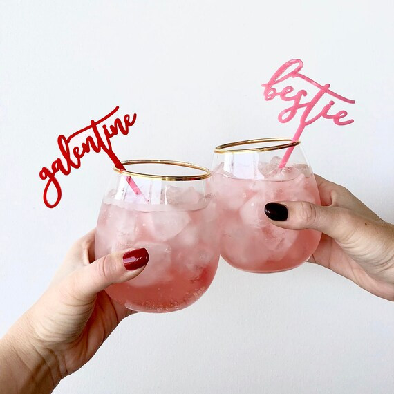 Galentine Stir Sticks Valentine Stir Stick Set of 6 | Etsy | Etsy (US)