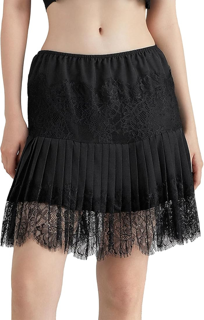 Women Y2k Lace Slip Skirt | Amazon (US)