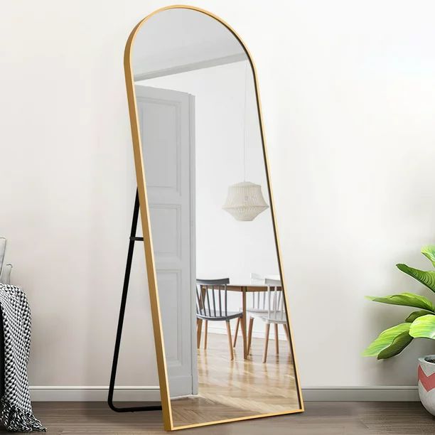 NeuType Arched Floor Mirror with Stand Modern Full Length Mirror Wall-Mounted Mirror Hanging Lean... | Walmart (US)