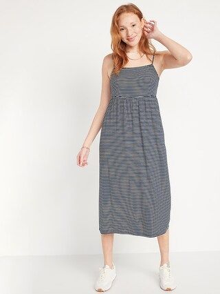 Soft Jersey-Knit Fit &#x26; Flare Midi Sundress for Women | Old Navy (US)