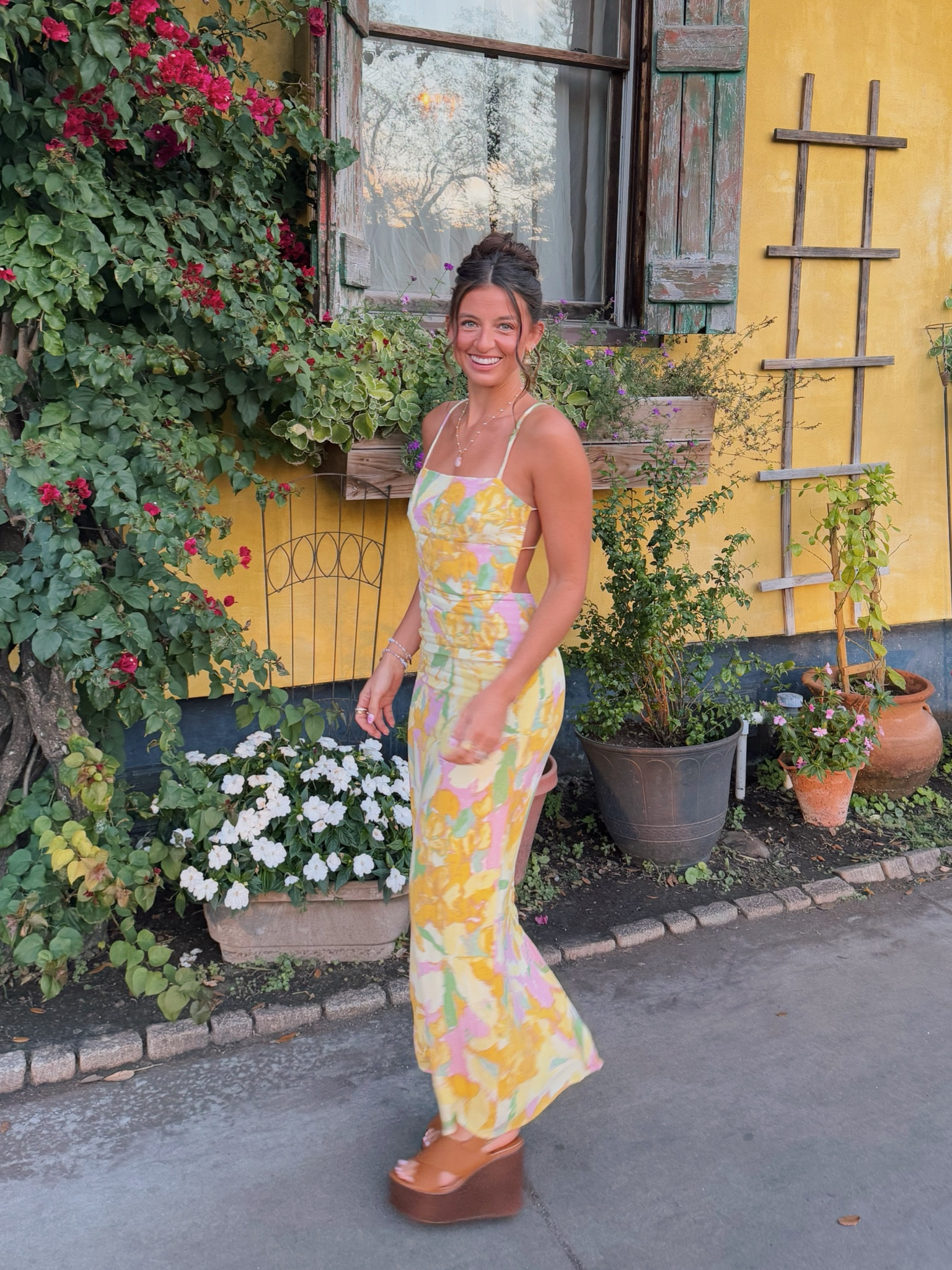 dress for dinner! Sold out in this color but linked the exact dress in a different color! SO flattering 
size: XS and tts or a lil tight 
The back is so pretty!
Shoes size 8 

#LTKStyleTip #LTKFindsUnder100 #LTKSeasonal