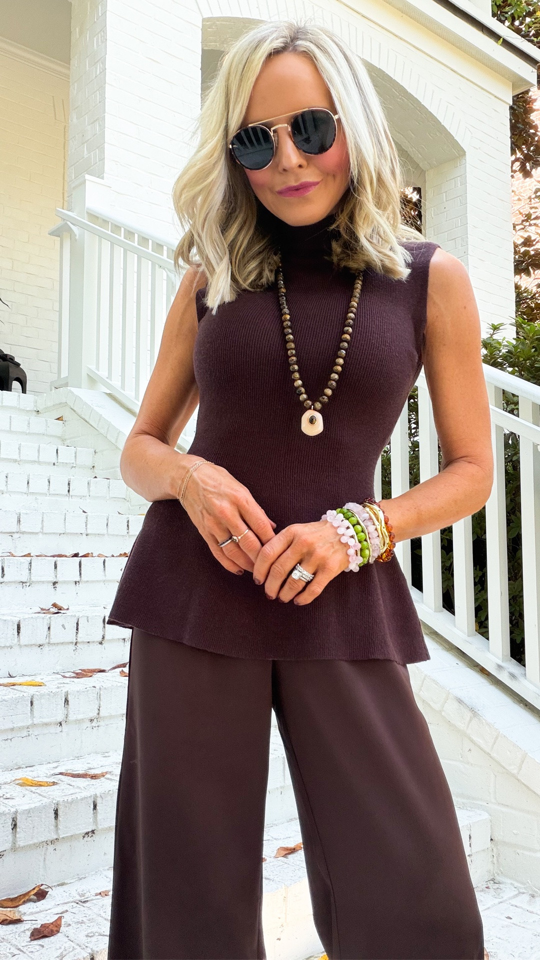 chocolate brown OOTD @Avara style! wearing XS in top and pants •

#LTKootd #LTKSeasonal #LTKOver40