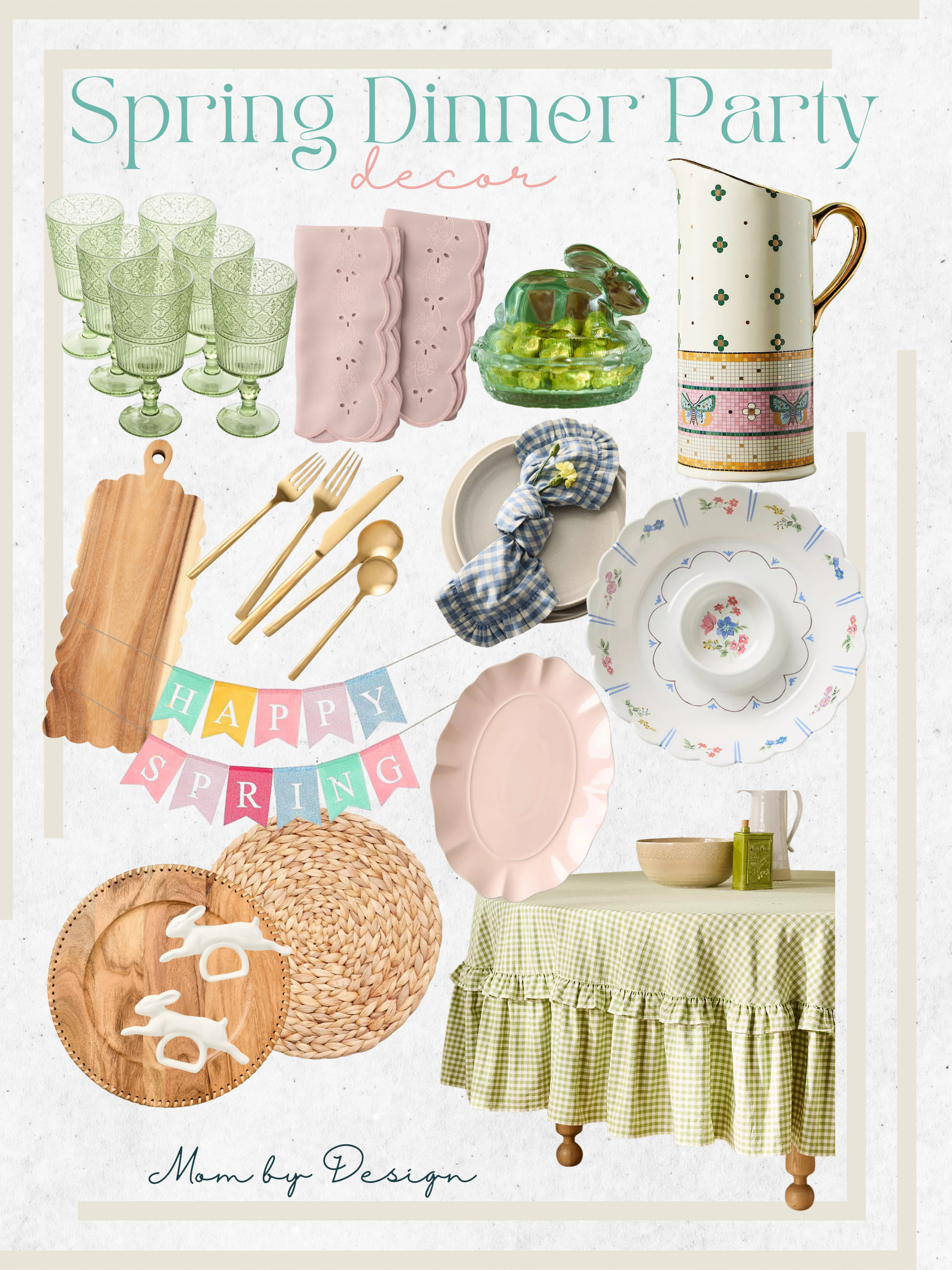 Hosting Easter Dinner next week? Or maybe a Spring Supper Club like we are with a few friends this week?

Here's a few great finds for your table setting! Guaranteed to make all your guests feel happy and cared for. 

 #LTKSeasonal #LTKHome