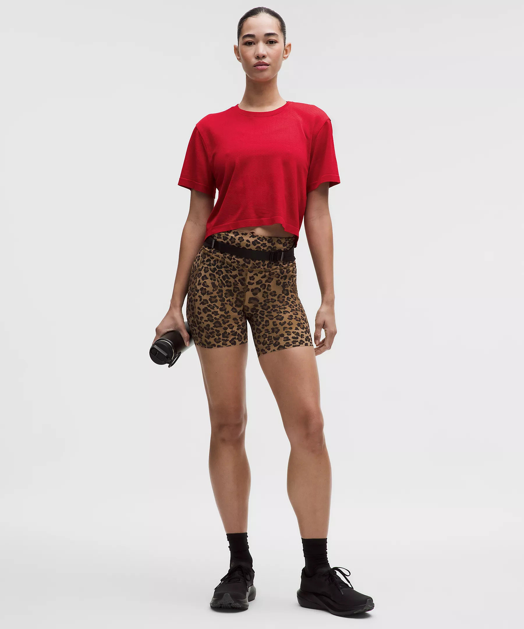 Swiftly Perforated Stripe Short-Sleeve Shirt | Lululemon (US)