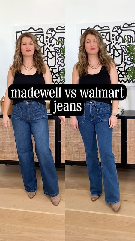 Walmart patch pocket flare jeans vs madewell patch pocket jeans 

#LTKsalealert #LTKunder50 #LTKunder100