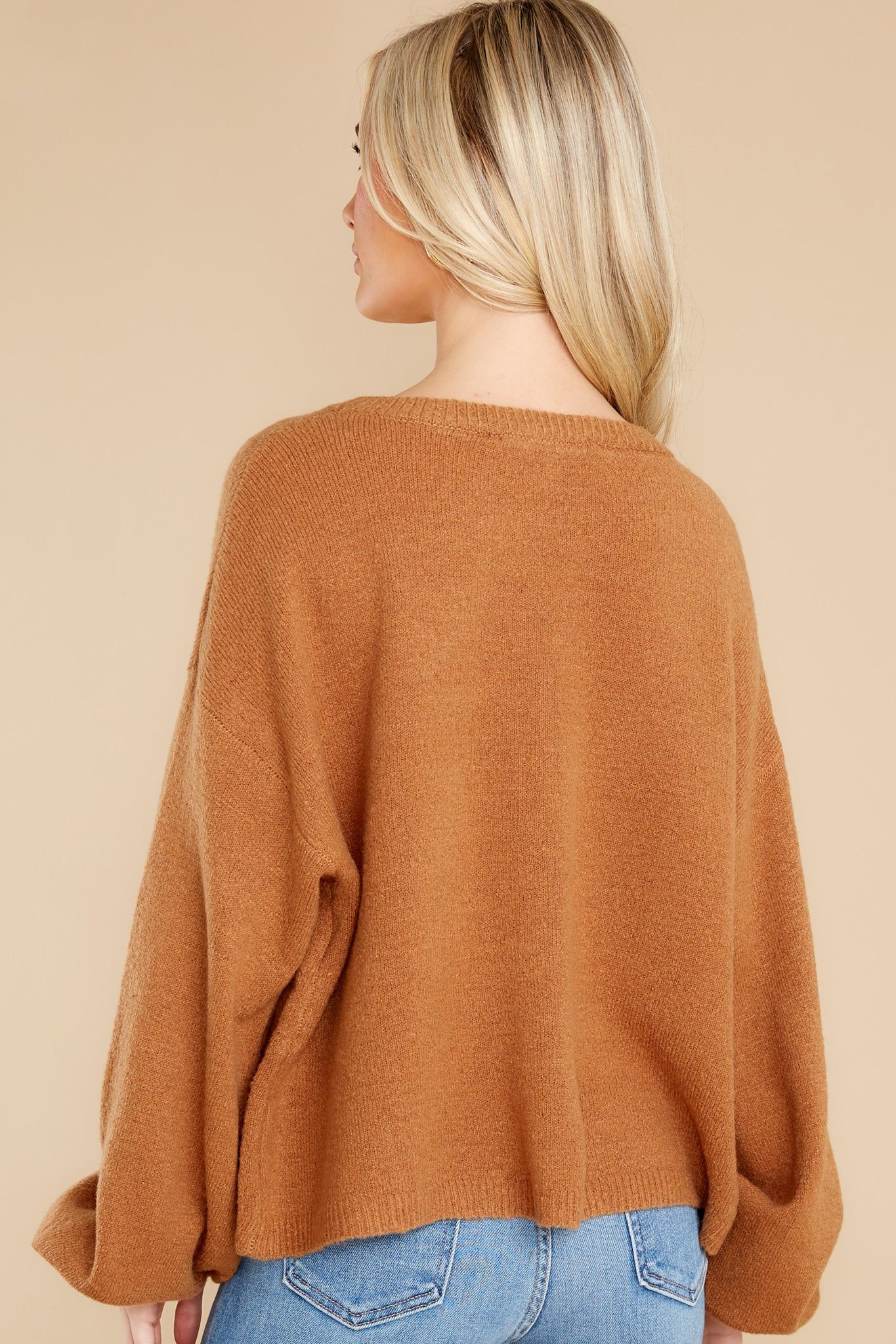 Comforting Moments Camel Sweater | Red Dress 
