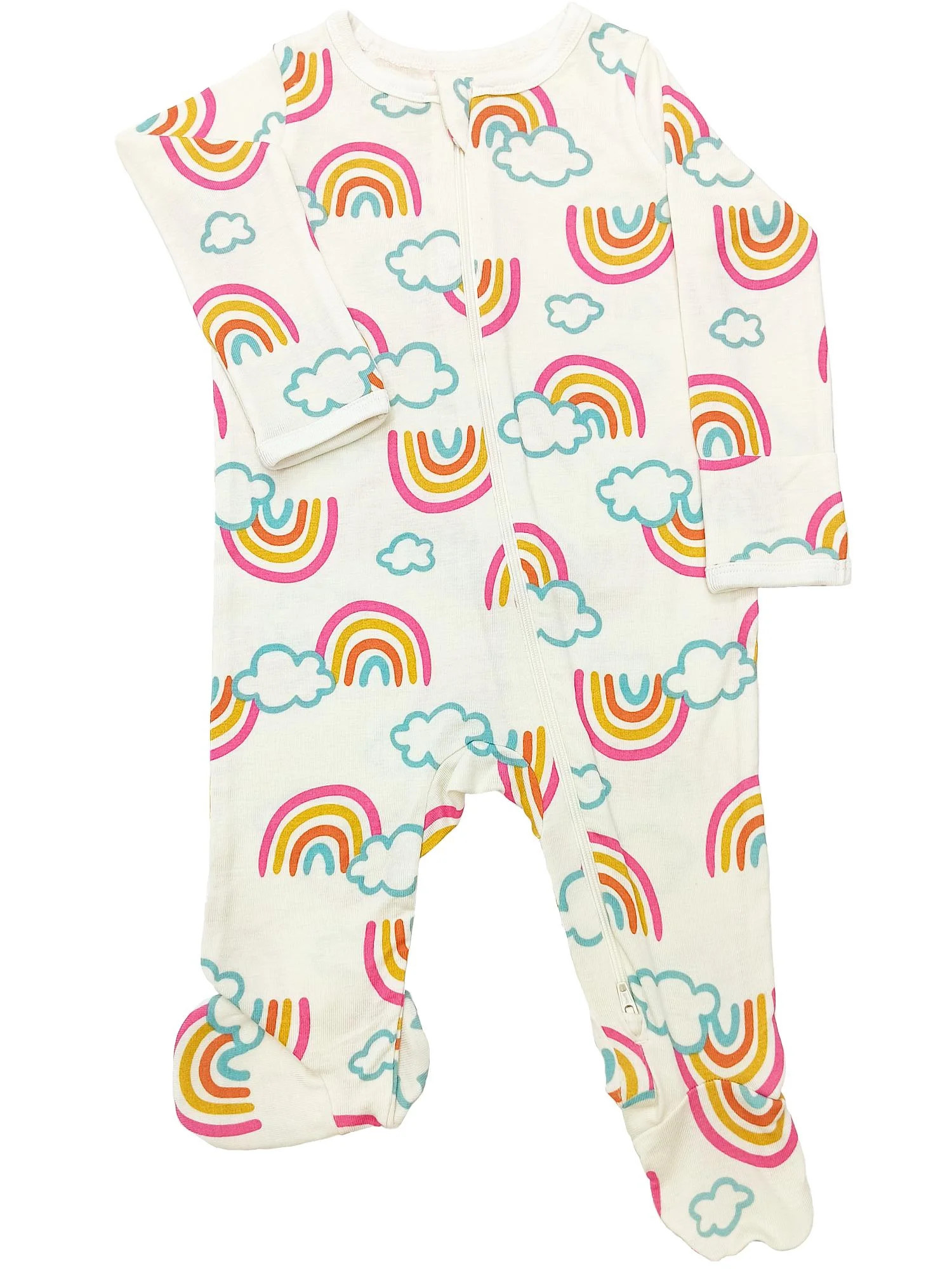 Wonder Nation Baby Gender Neutral Zip Front Footed Sleep N Play Pajamas, Sizes Preemie-6/9 Months | Walmart (US)