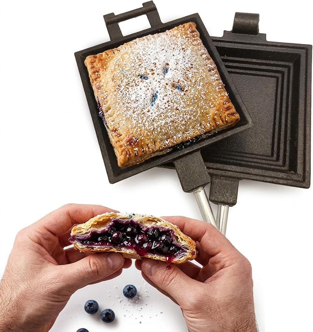 Coghlan's Cast Iron Camp Cooker - Pre-Seasoned Pie Iron Sandwich Maker with Heat-Resistant, Removable Handles, Easy-to-Clean for Toasted Pies, Grilled Sandwiches, and Meats, For Campfire Cooking | Amazon (US)