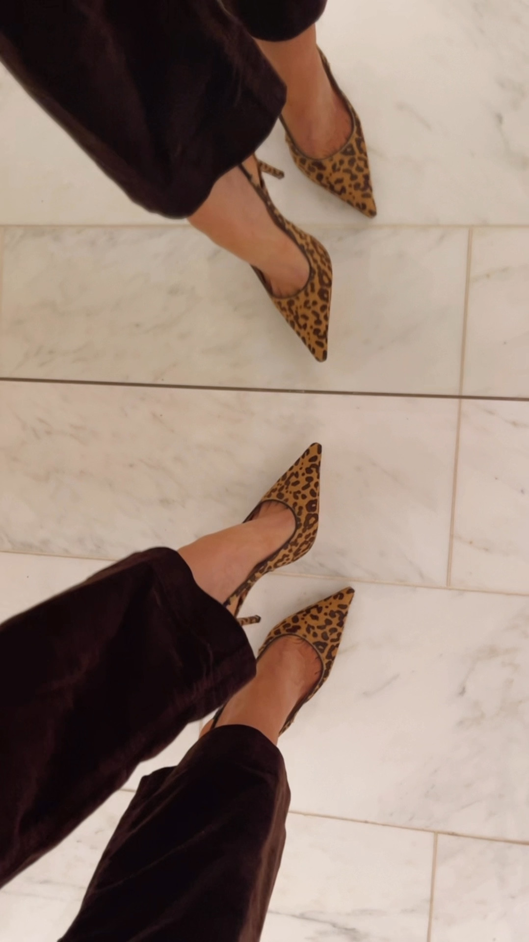 Add a touch of leopard to your outfit with these darling slingback pumps fit tts