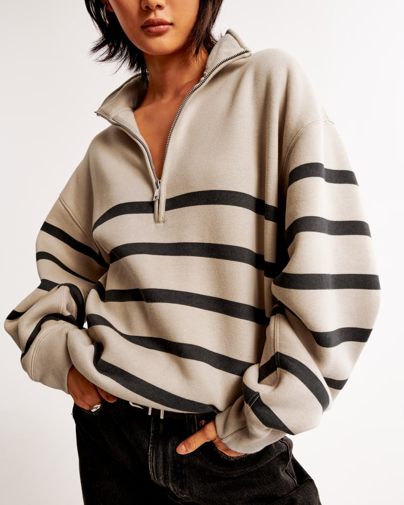 Essential Vintage Sunday Half-Zip | Abercrombie & Fitch (US)