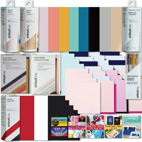 Cricut Deluxe Vinyl Materials and Accessories Bundle for Cricut Joy Machines, 44 Count | Walmart (US)