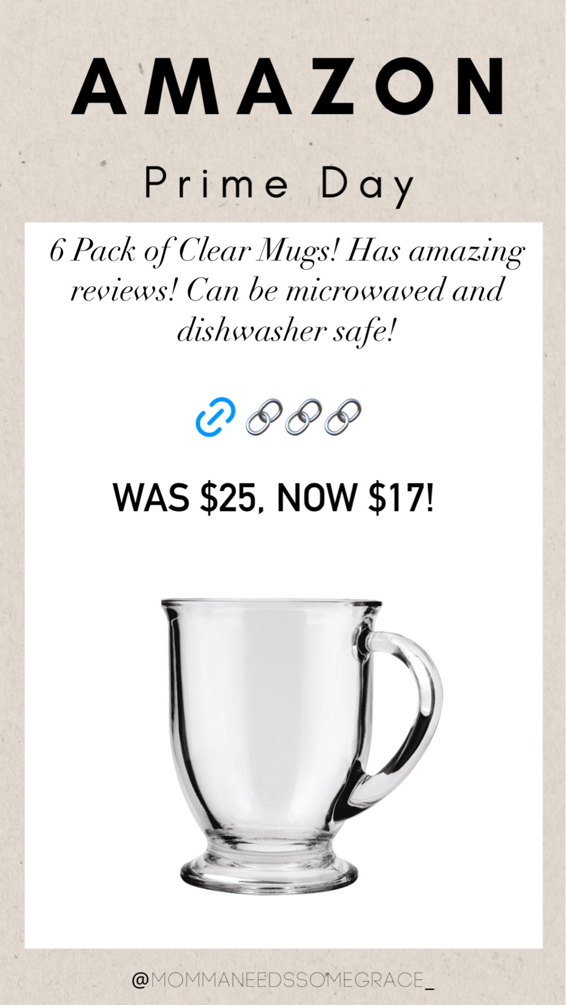 These clear mugs are on sale for prime day and have great reviews!

#LTKHome #LTKSaleAlert #LTKFindsUnder50