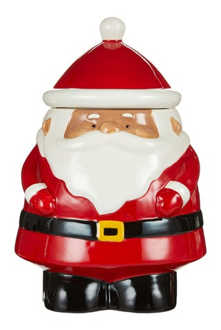 CANVAS Santa's Workshop Christmas Collection Hand Painted Santa Cookie Jar | Canadian Tire