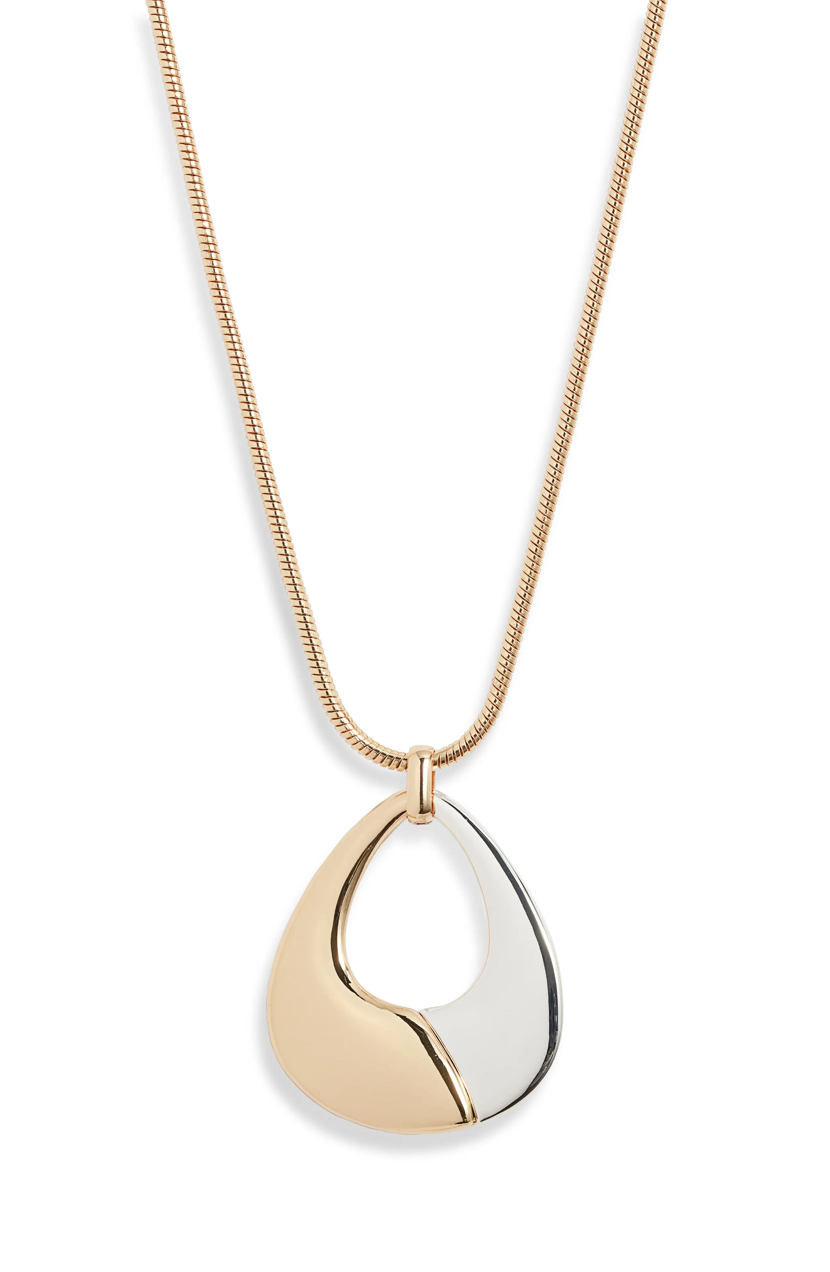 2-Tone Adjustable Pendant Necklace (Women) | Nordstrom | Nordstrom