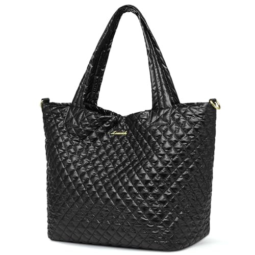 LOVEVOOK Weekender Bags for Women, 65L Puffer Purse Tote Bag, Duffle Bag Overnight Bag with Wet Pocket, Personal Item Travel Bag Carry On Bag, Quilted Crossbody Handbag for Work Gym | Amazon (US)