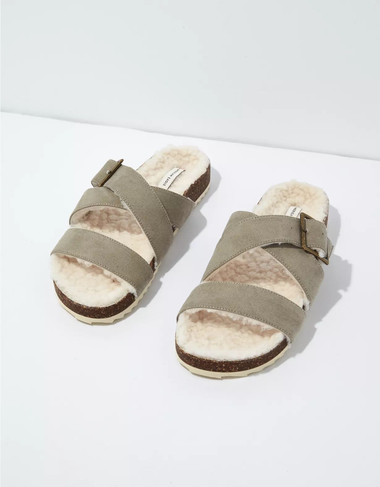 AE Sherpa Lined Sandal | American Eagle Outfitters (US & CA)
