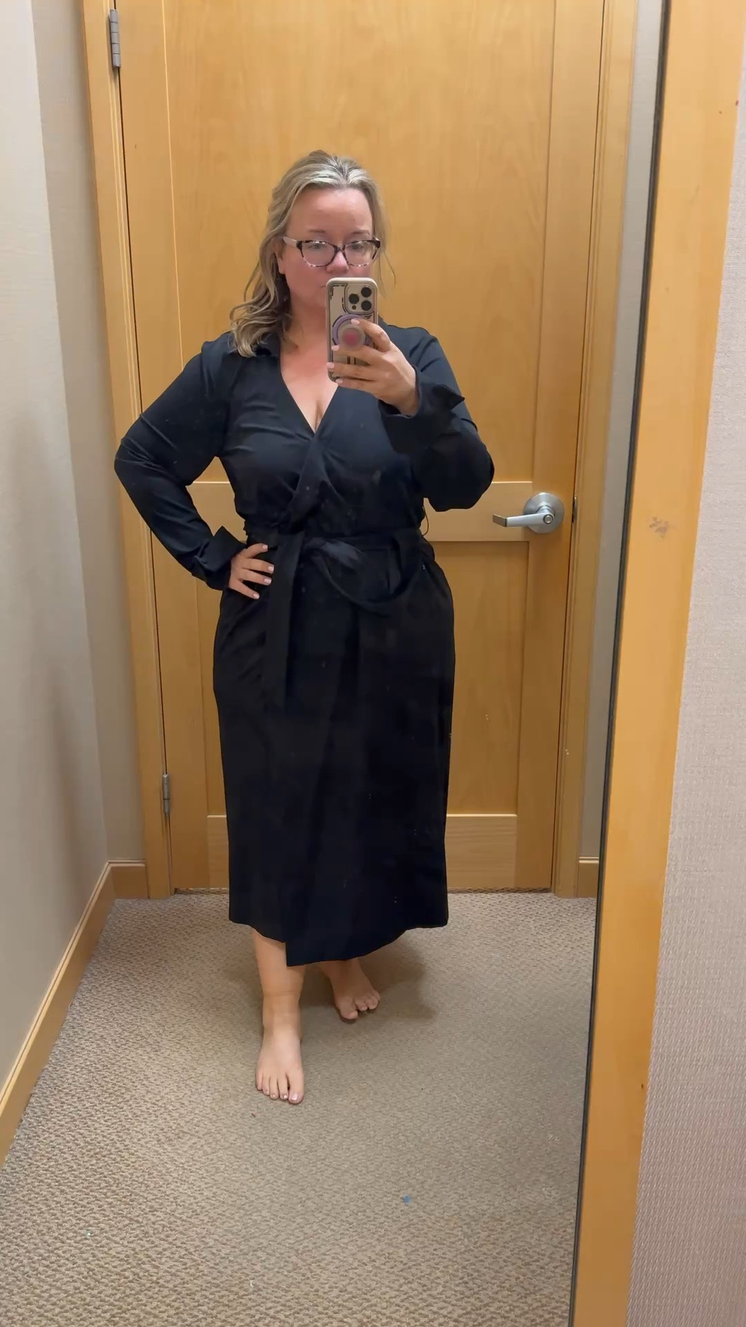 This one is giving effortless confidence. The wrap style works so well on curves because it defines the waist without feeling restrictive, and the deeper neckline balances a fuller bust beautifully. The flowy fit through the hips makes it comfortable enough to actually wear all day.

This is the kind of dress you pack for vacation because it works for literally everything.

For reference: I’m 5’3, 36DDD, 32 inch waist, and 49 inch hips.

#LTKCurves #LTKTravel #CurvyStyle #MidsizeFashion #WrapDress #BlackMaxiDress #VacationOutfit #PetiteCurvy #AffordableFashion #TargetStyle #WomenOver40Style #ConfidenceInStyle #EverydayLuxury #DateNightStyle #CapsuleWardrobe #CurvyConfidence #SoftGlam #ComfortableFashion #ClassicFashion #EffortlessStyle

#LTKOver40 #LTKMidsize #LTKootd