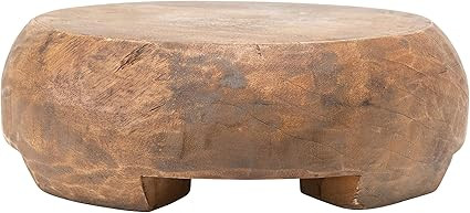 Bloomingville Mango Wood, Approximately 11" Round x 4" H (Each One Will Vary) Pedestal, Natural | Amazon (US)