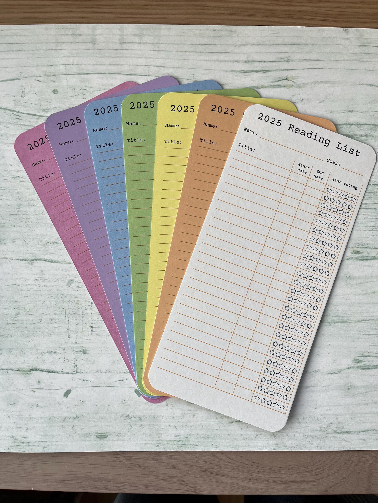 2025 Reading List Bookmark - Etsy | Etsy (US)