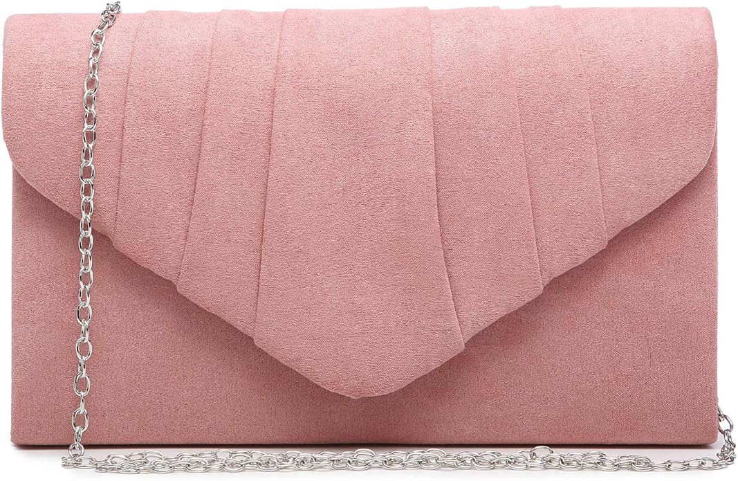 Dasein Women's Evening Bag Pleated Envelope Clutch Handbag Wedding Party Bridal Purse | Amazon (US)