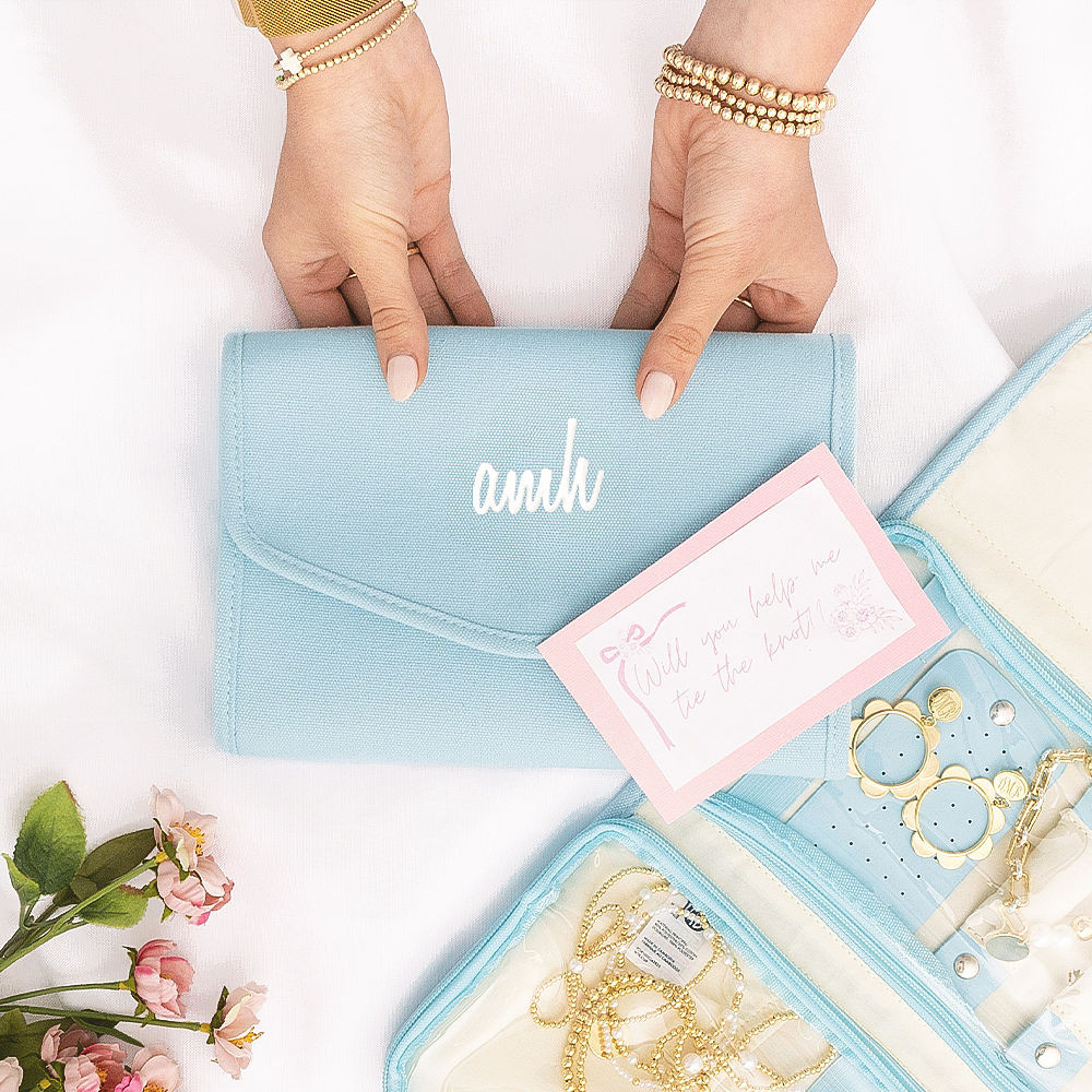 Monogrammed Travel Jewelry Organizer | Marleylilly