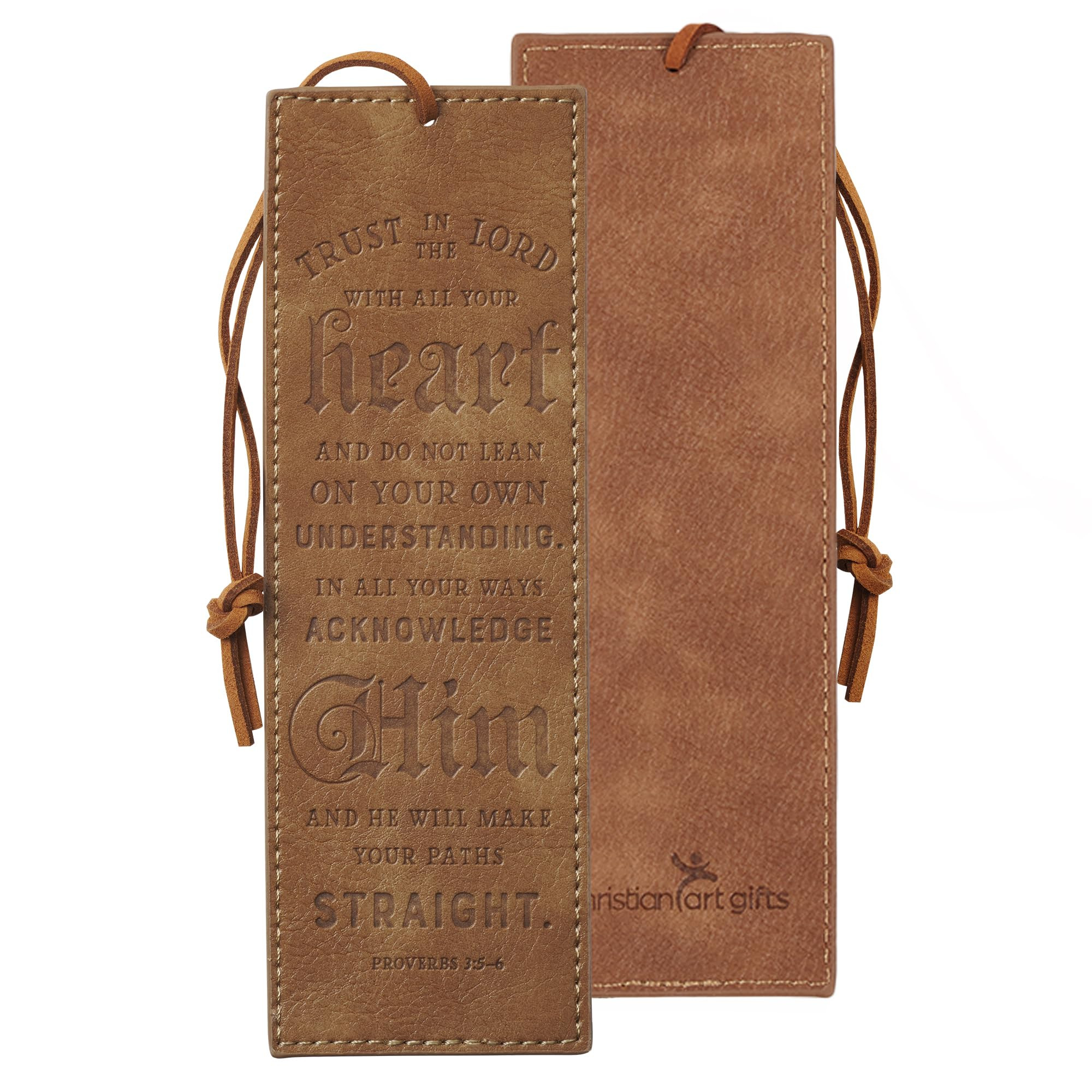 Christian Art Gifts Premium Faux Leather Scripture Bookmark for Men & Women: Trust in The Lord - ... | Amazon (US)