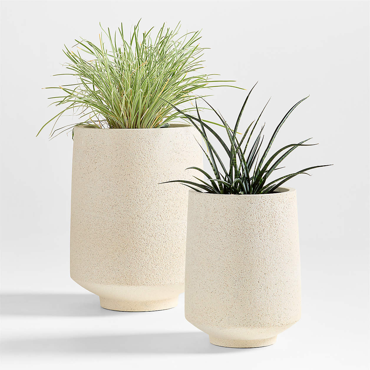 Havana White Footed Indoor/Outdoor Planter 16.5"x22" + Reviews | Crate & Barrel | Crate & Barrel