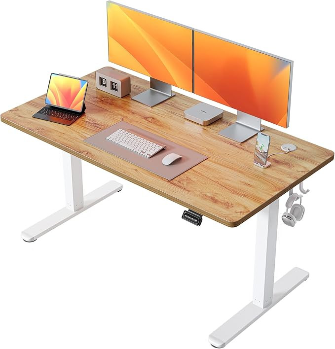 FEZIBO 55 x 24 Inchs Electric Standing Desk, Height Adjustable, Sit Stand Up, Computer Office Des... | Amazon (US)