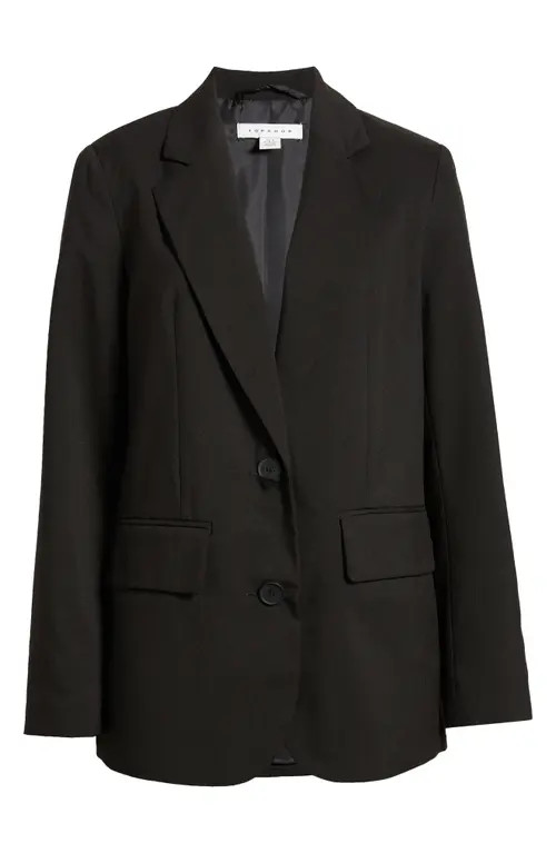 Topshop Single Breasted Blazer in Black at Nordstrom, Size 2 Us | Nordstrom