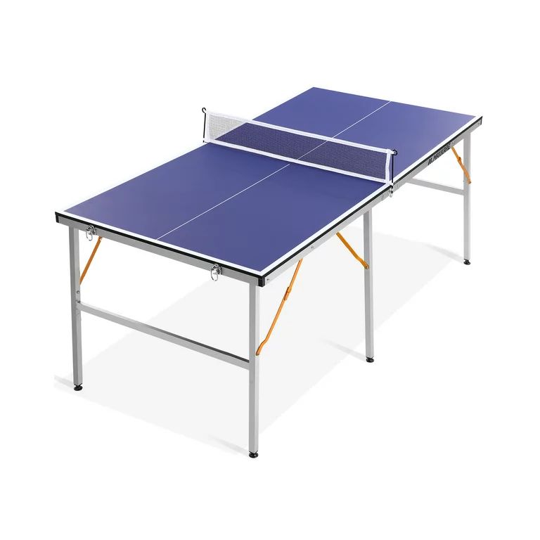 MaxKare Mid-Size  Ping Pong Table  Aluminum Frame & Removable Net (Blue) | Walmart (US)