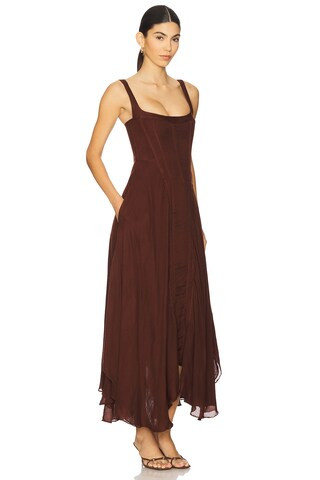 Understated Leather Honey Moon Dress in Chocolate from Revolve.com | Revolve Clothing (Global)