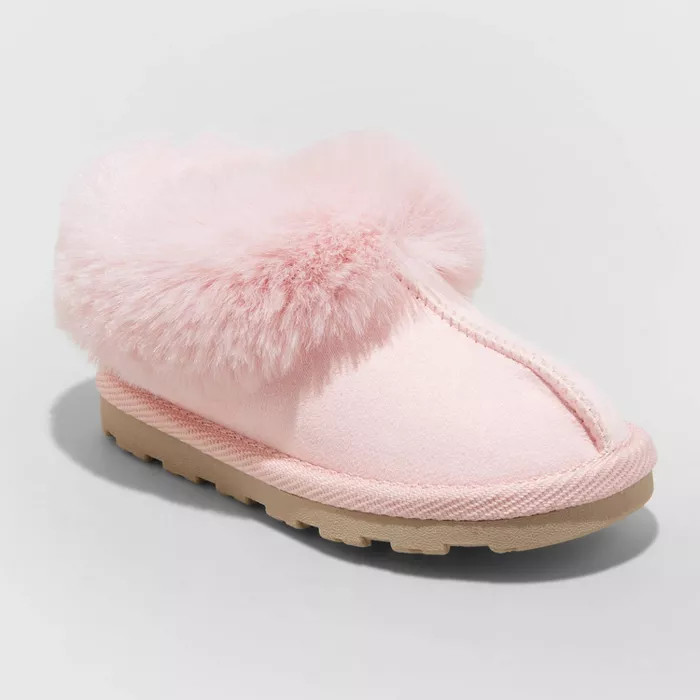 Toddler Girls' Callie Scuff Slippers - Cat & Jack™ Pink 12 | Target