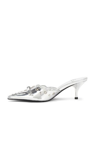 Gratis Mule in Silver Metallic Patent | Revolve Clothing (Global)