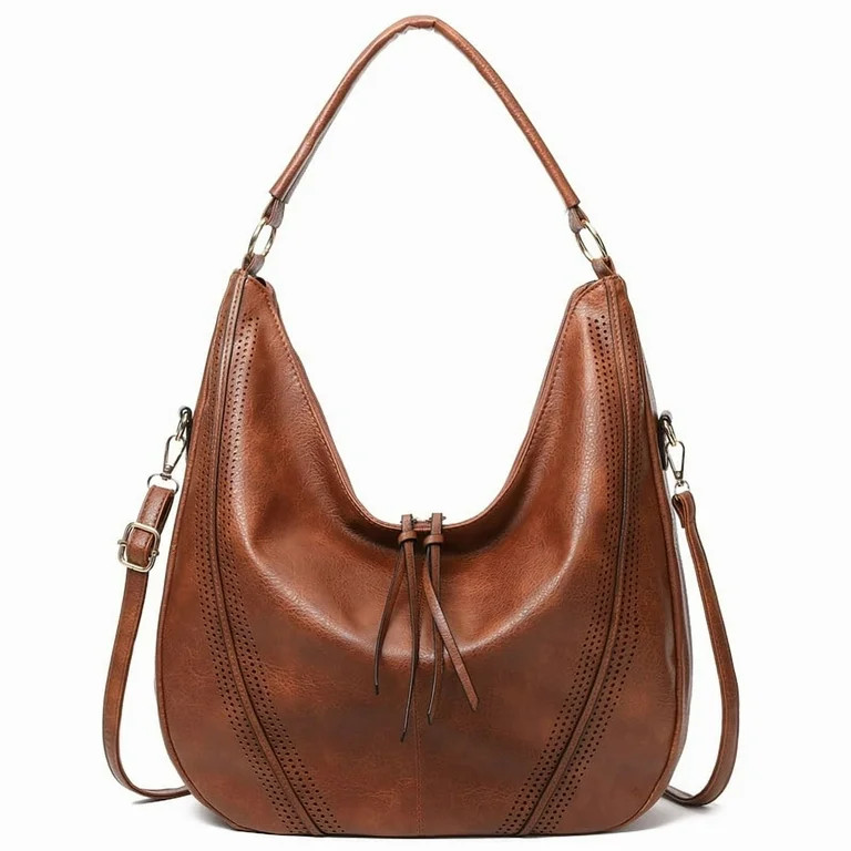 GAEKEAO Hobo Tote Bag for Women Large Capacity Tassel Zip Satchel Crossbody Bag Vintage Leather S... | Walmart (US)