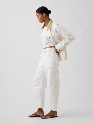 High Rise Barrel Jeans | Gap Factory